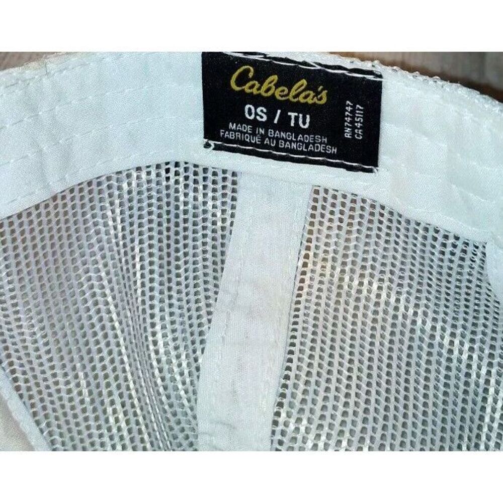 Cabela's 5-Panel Mesh-Back Trucker Cap Ladies Fit Snap Back Hat Pink/White OS - Picture 6 of 8